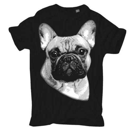 Camiseta de Bulldog Francés de talla grande, Bouledogue de alta calidad, 100% algodón, manga corta