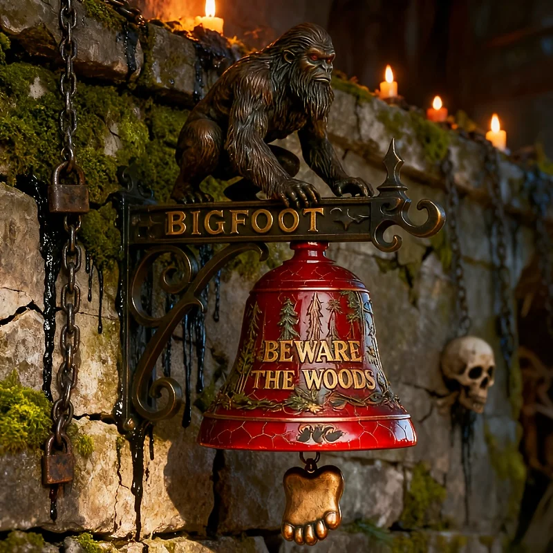 

Bigfoot Ape Doorbell No Battery Resin Doorbell Suitable for Indoor and Outdoor Halloween Decoration Door Corridor Decoration
