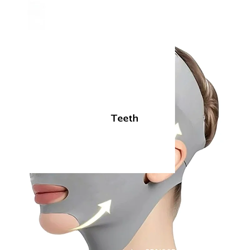 通気性のある V 字型マスクストラップ二重あご軽減顔痩身包帯フェイスリフティングベルトダブルデッキ締め付けスリムストラップ