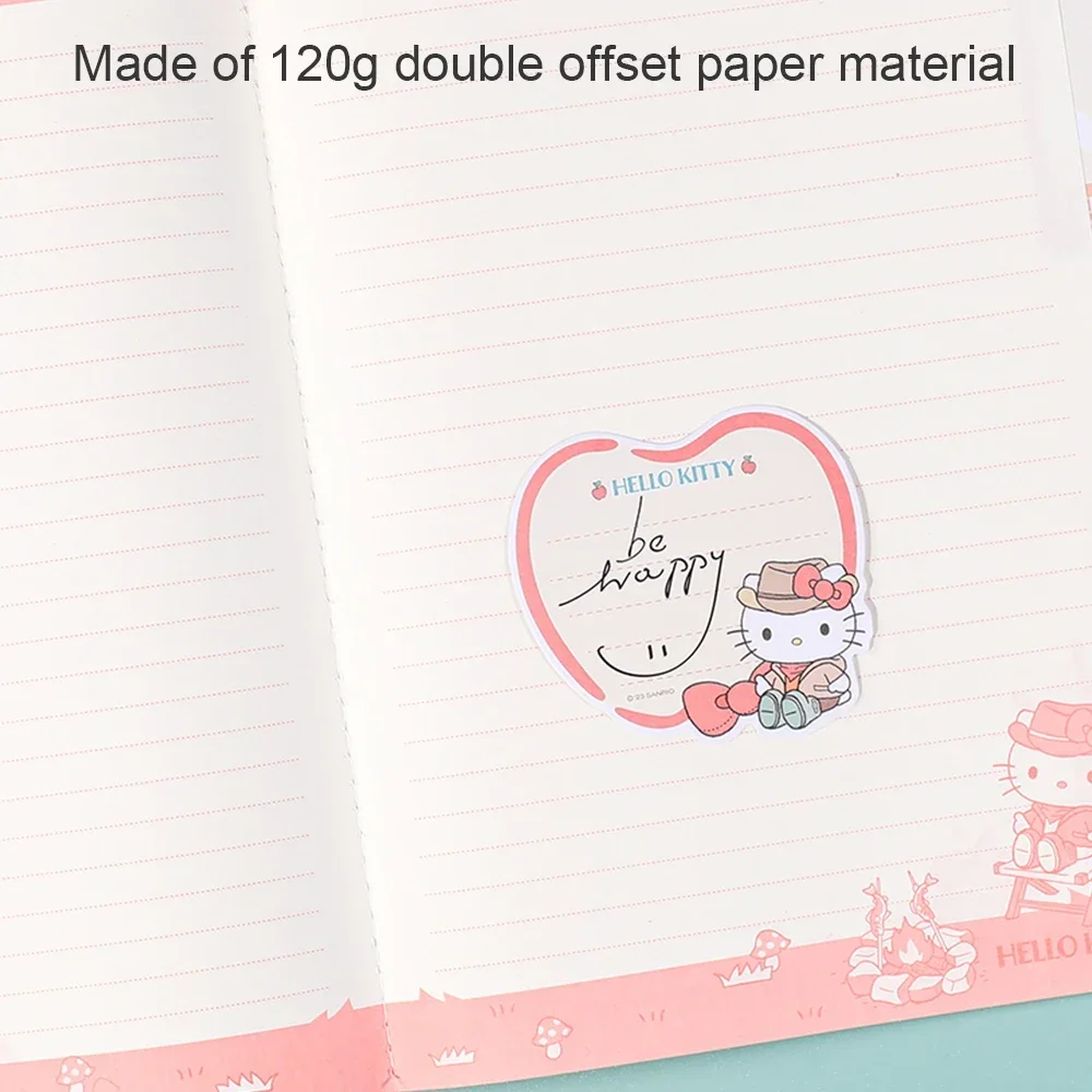 Sanrio Memo Pad Sticky Note Non-adhesive Notepad Kuromi Mymelody Cinnamoroll Hellokitty Cartoon Sticky Notes for School Office