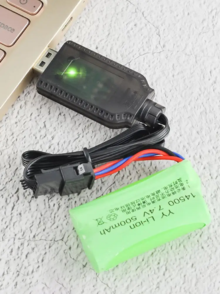 Batterie au lithium USB câble de charge 7.4V 1000mA Drone chargeur rapide RC avion batterie au lithium SM-2P SM-3P SM-4P Drone batterie