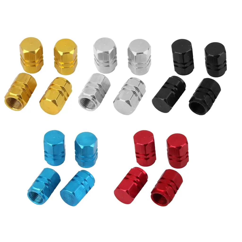 4 قطع إطارات عجلات إطارات السيارات والدراجات النارية الجذعية Air s 16 مم، فضي، كما هو موضح