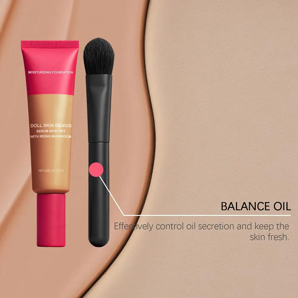 Lichtgewicht gladde vochtinbrengende foundationcrème Natuurlijke naaktlook Oliecontroleerende matte verhelderende voedende foundationcrème