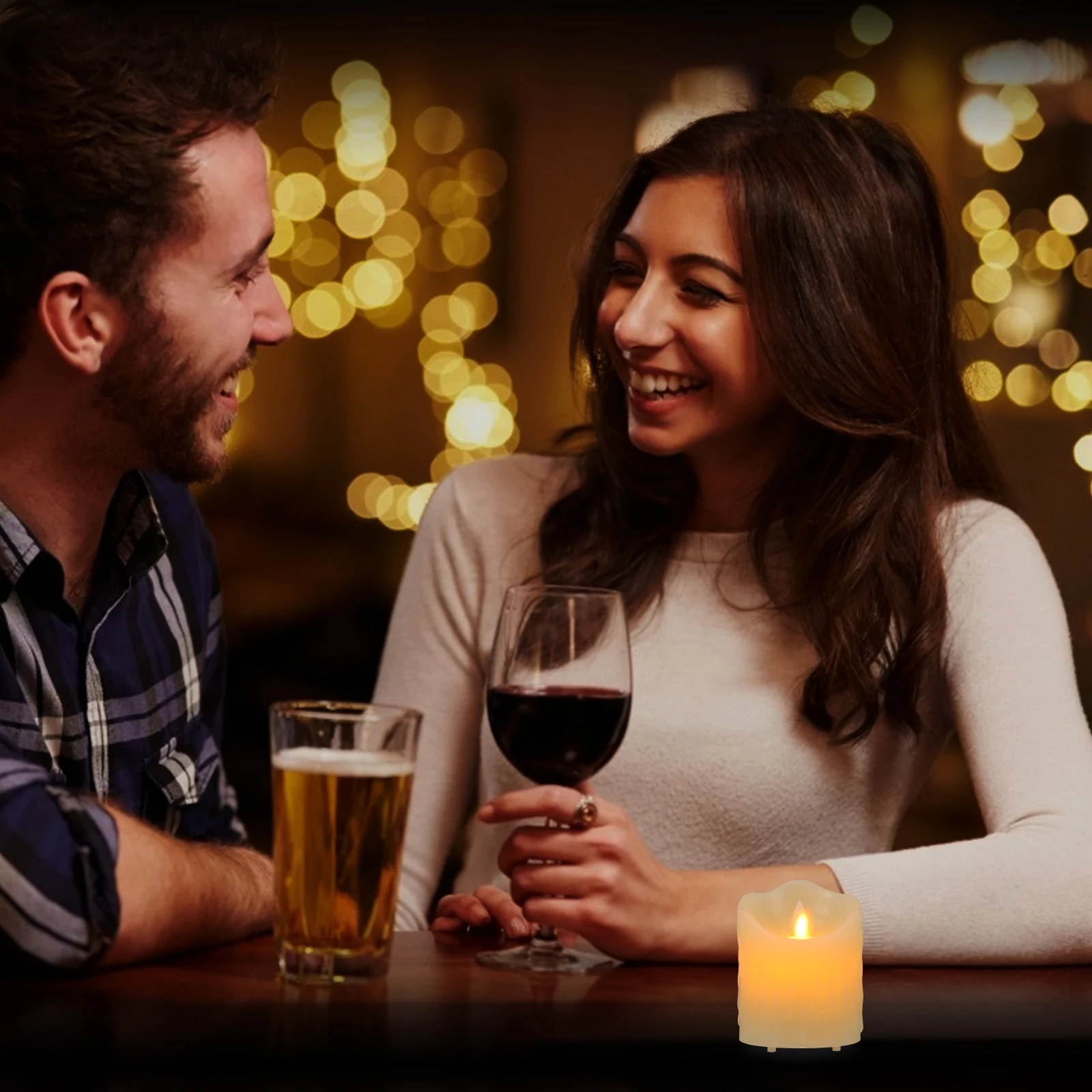 1 Set Led Electric Lamp Simulation Lamp Decor For Party Atmosphere Bedroom Living Room Festival Simulated Light Desktop