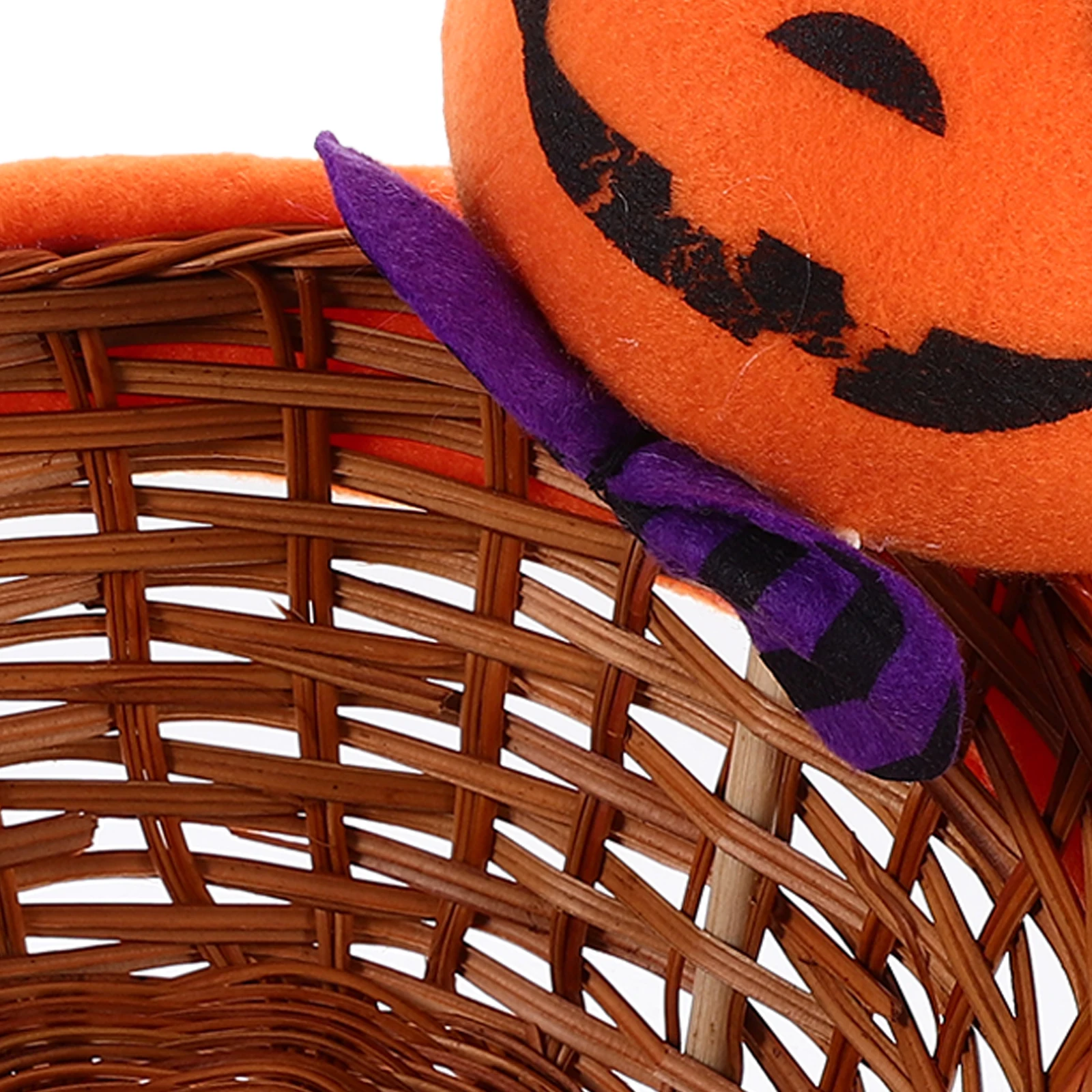 

1pc Halloween Candy Storage Bamboo Patterned Cloth Food Basket For Party Festival Decoration Cookie Storage Case Halloween Gift