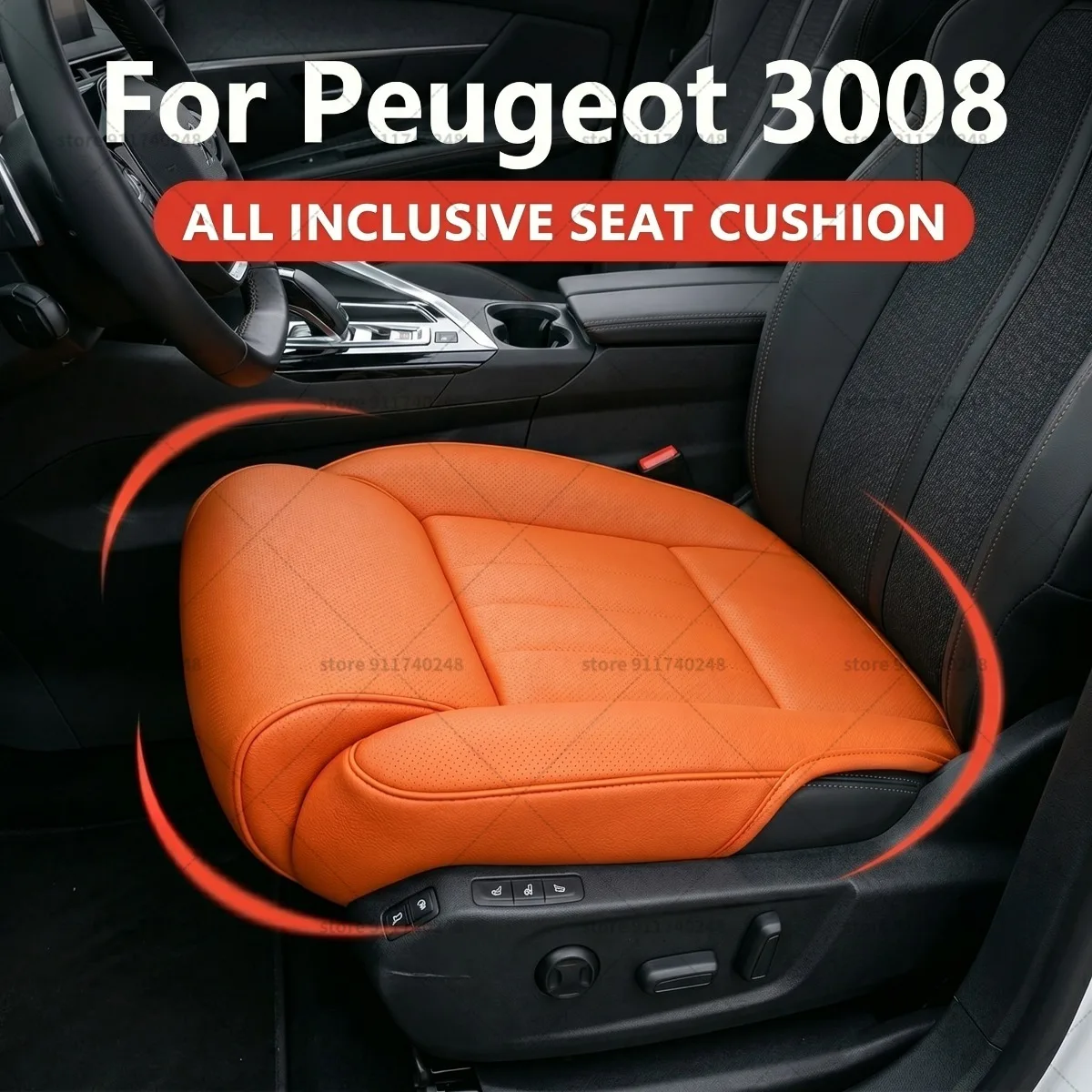 

For Peugeot 3008 Seat Leg Support Extension Cushion Thigh Support Pillow Memory Foam Leather Leg Extender Interior Accessories