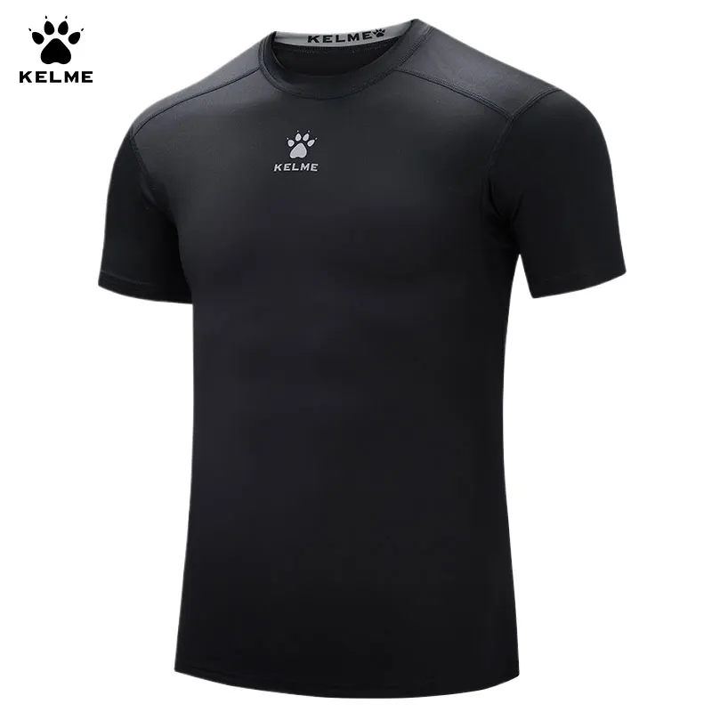 Kelme Sports T-shirt Men\'s Summer Short Sleeved Quick Drying Breathable Running Football Elastic Tight Fitness Suit