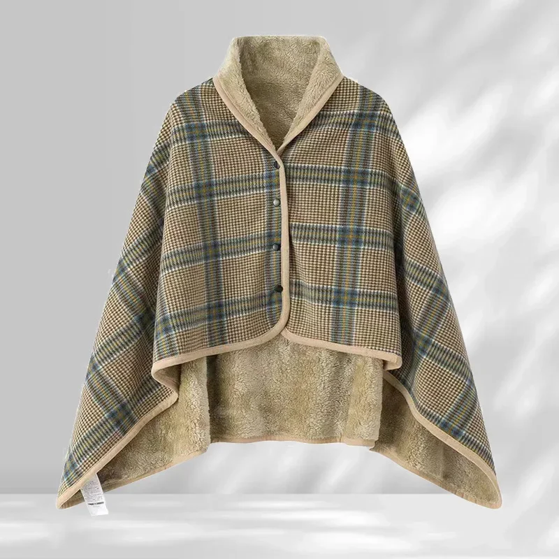 

2-in-1 A-Class Thermal Blanket Scarf | Double-Layer Office Nap Throw | Thickened Compact Comforter for Home & Travel