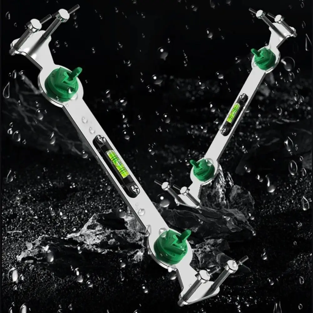 Stainless Steel Pipes Mounting Leveler Multifunctional Hexagonal Faucet Angle Ruler Bubble Level Indicator Multi-Purpose Fixed