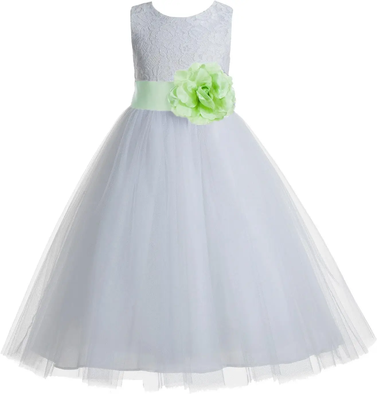 Ivory Floral Lace Heart Cutout Dress for Girls Junior Bridesmaid Pageant Gown Elegant Flower Girl Pageant Dresses