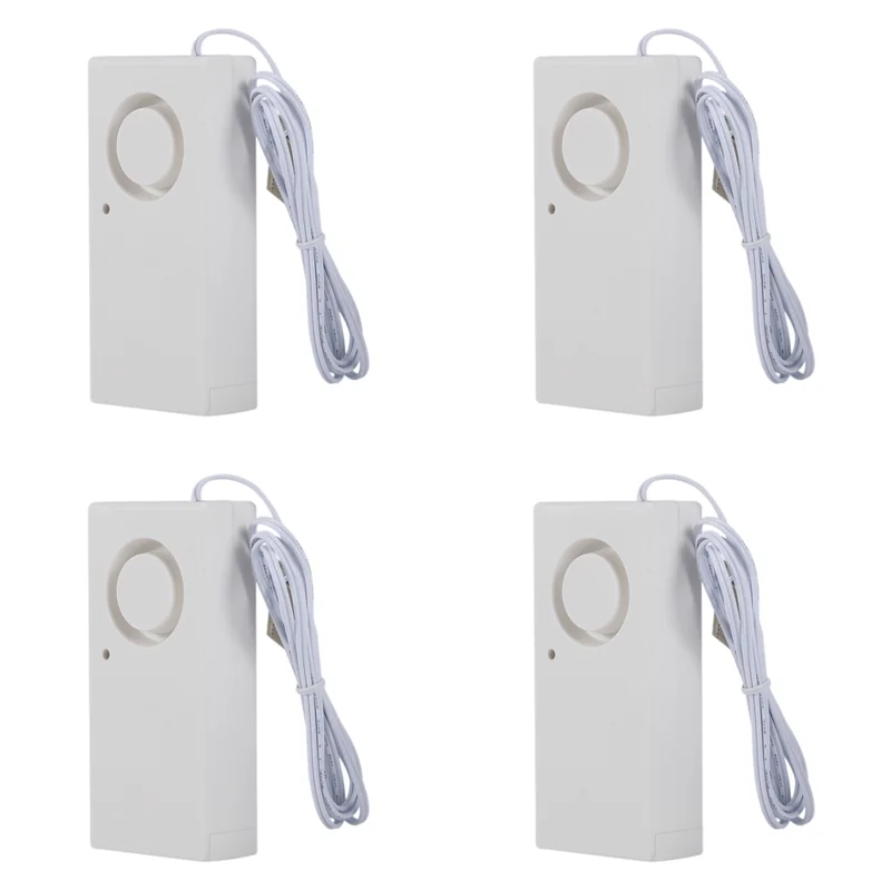 

【NEWLY】4X Overflow Water Immersion Alarm Detector Leak Alarm Water Level Overflow Detector Sensor Alarm