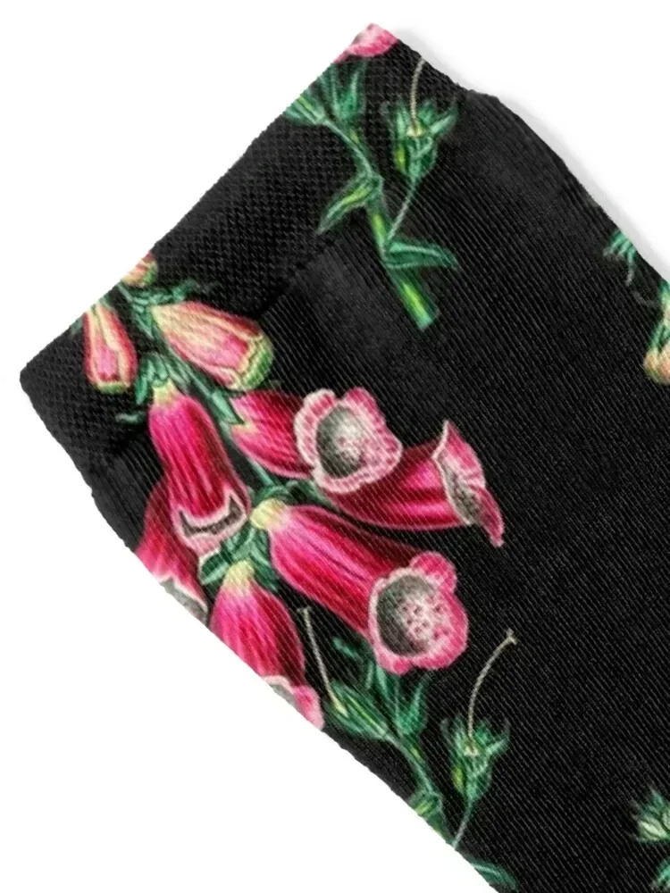 Foxglove - Vintage Botanical Flower Illustration (18th Century) Socks crazy ankle cycling Woman Socks Men's