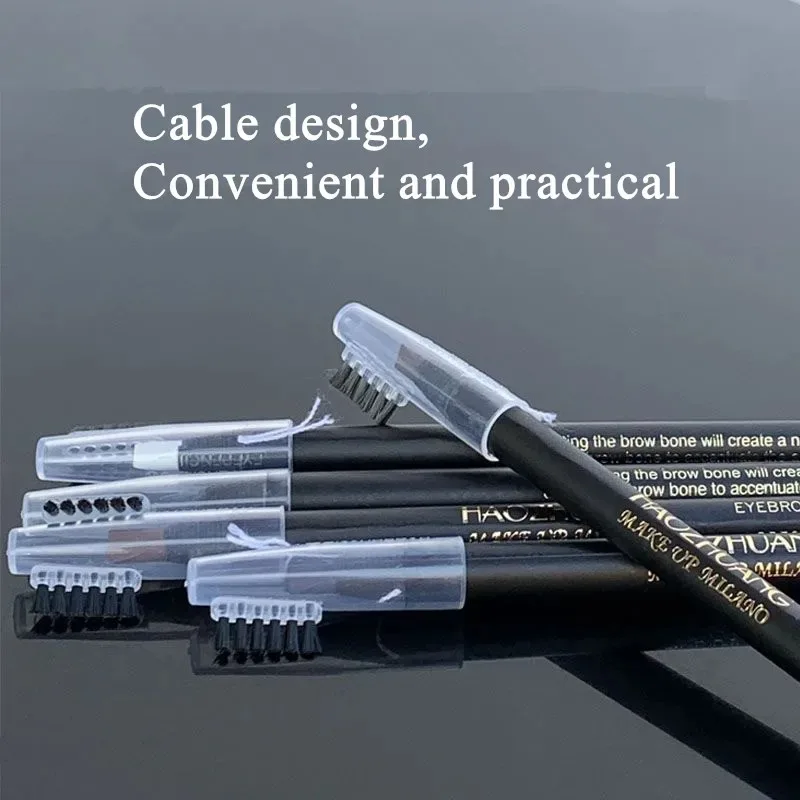 Waterdichte wenkbrauwpotlood en poederset voor natuurlijke wenkbrauwen Langdurig veegvast Gemakkelijk aan te brengen voor perfecte wenkbrauwenmake-up