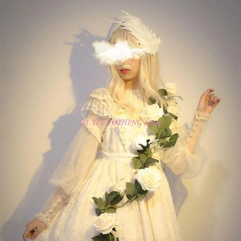 N5kf grampos cabelo com anjo, grampo cabelo com anjo, presilha borda para meninas, cosplay, dia