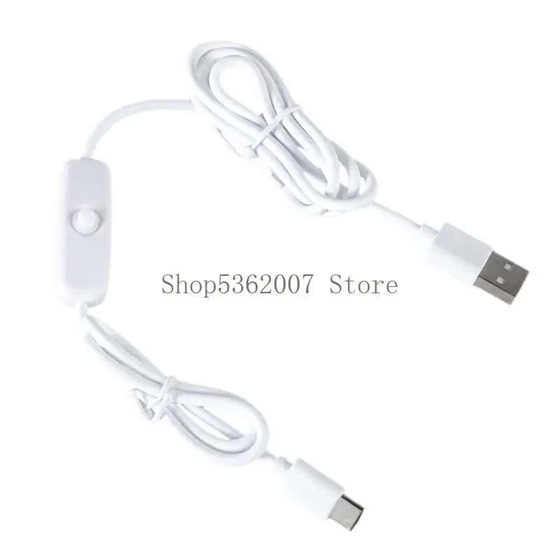 Кабель питания USB -USB -C -кабель с USB -USB C, с кнопкой переключения для портативных устройств.