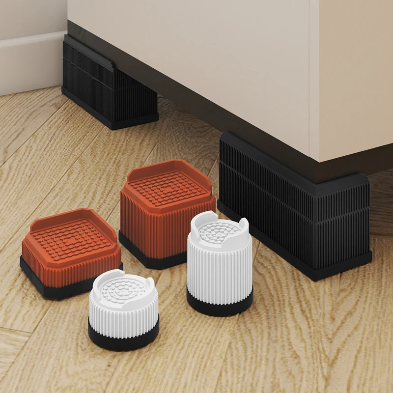 No Nail No Glue Furniture Elevator Pads Stackable Risers with Triple Anti Slip Protection for Sofas Beds and Tables