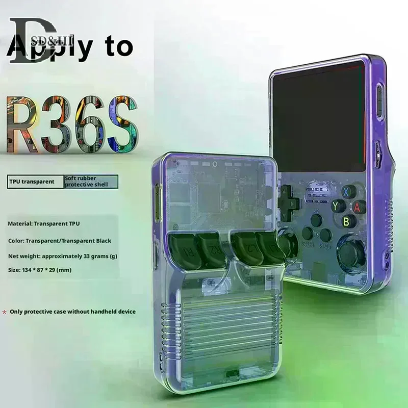 

Portable Game Console Protective Case For R36S Protective Cover Anti Scratch Storage Washable Case For R36S