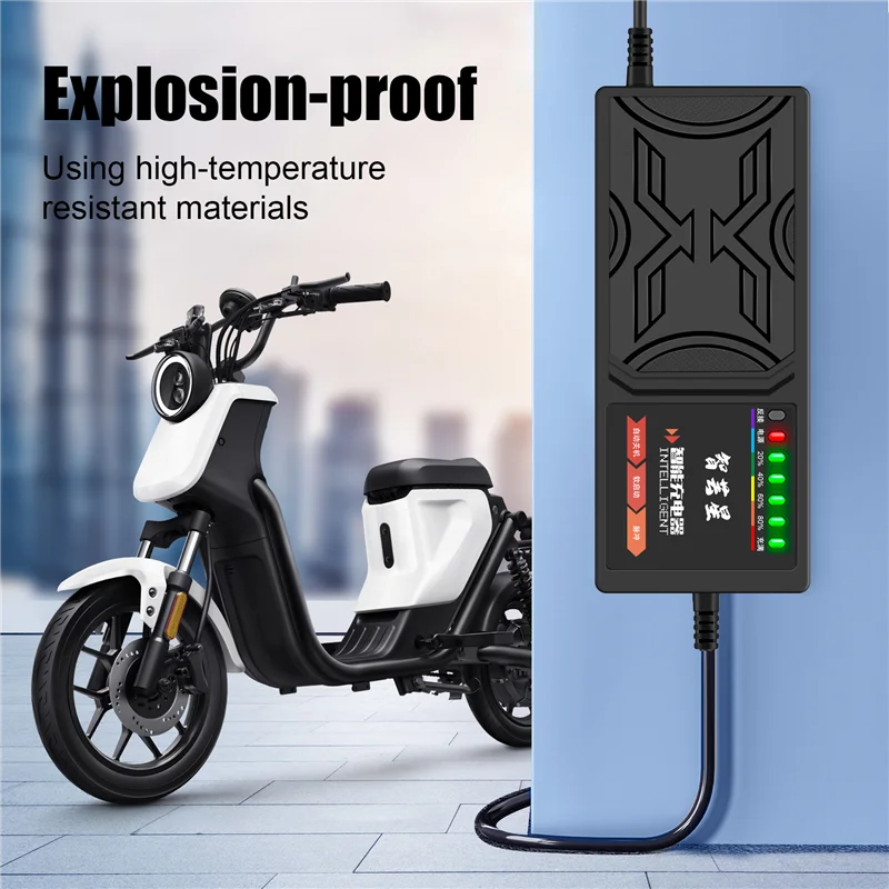 

Зарядное устройство для электромобиля 20 Ач, 7 световых дисплеев, дисплей мощности, защита от утечки тока/полный импульс, вилка европейского стандарта