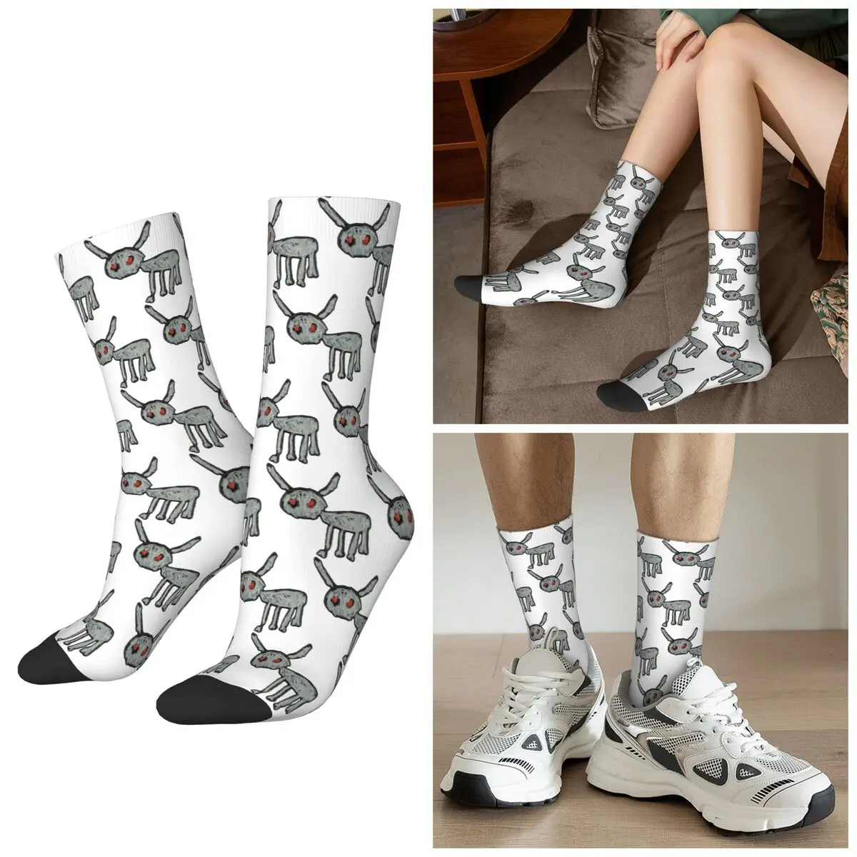 All Seasons Drake Rapper Socks Harajuku Sport Middle Tube Socks High Quality Stockings for Men Women Valentine's Day Gifts