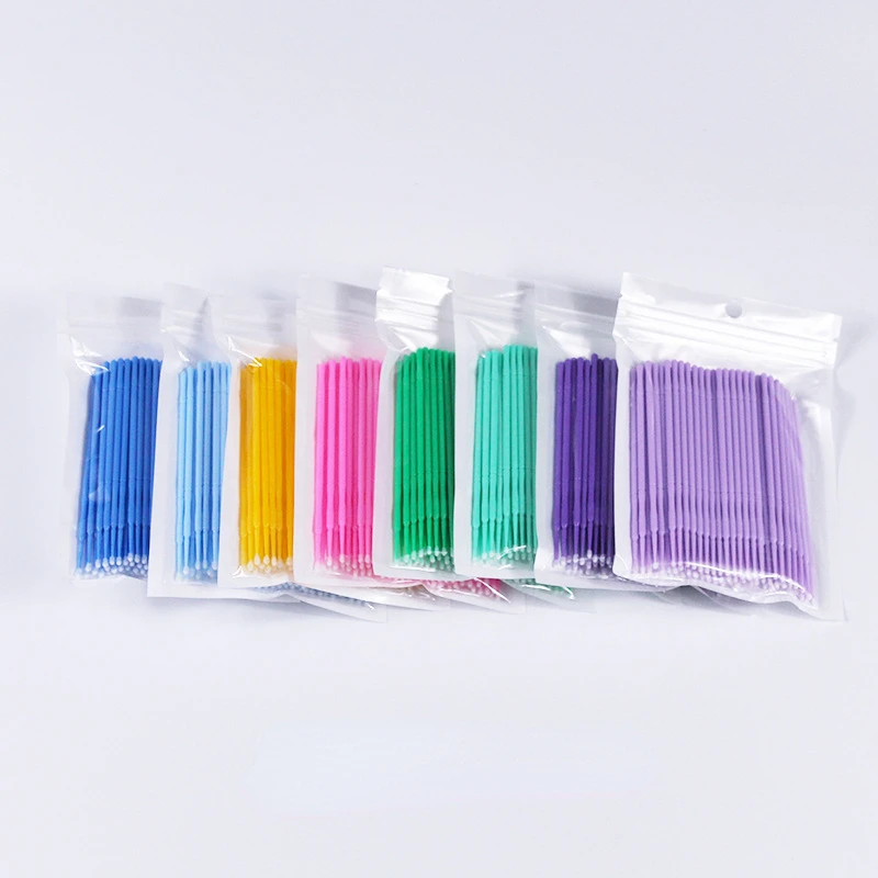 

Sdotter 100PCS Disposable Cotton Swab Eyelash Brushes Individual Eyelashes Microbrush Lash Removing Lash Extension Accessories