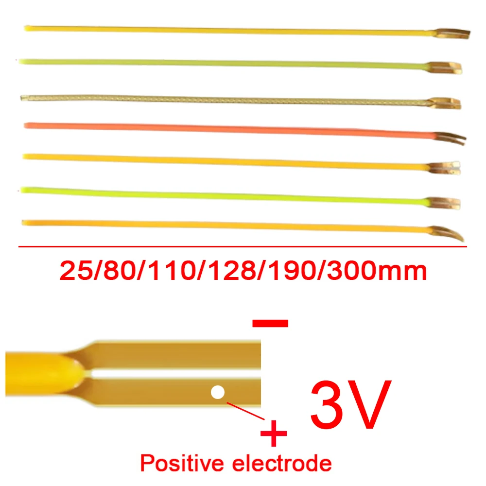LED Flexible Filament DC3V 25mm80mm110mm128mm190mm300mm DIY Edison Bulb Lamp Parts Diode DIY Soft Filament LED Noodles Decor