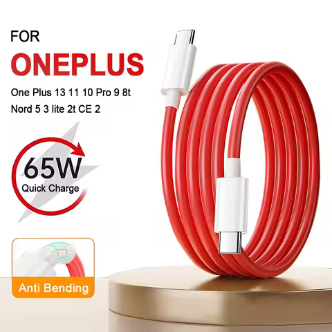 For Oneplus Cable Type C 65W Fast Charging Cable USB A Data Wire For One Plus 13 13T 11R Nord 3 CE 2 12 12R 10 Pro 10R 10T Ace 3