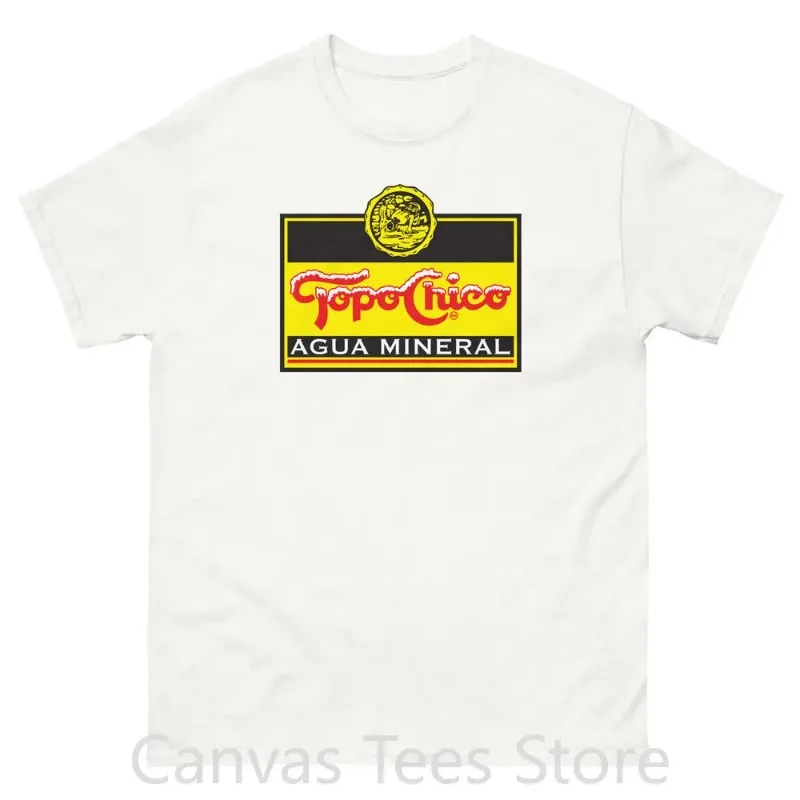 Mexican Mineral Water Topo Chico Agua Mineral Casual Round Neck Short Sleeve Men's T-Shirt