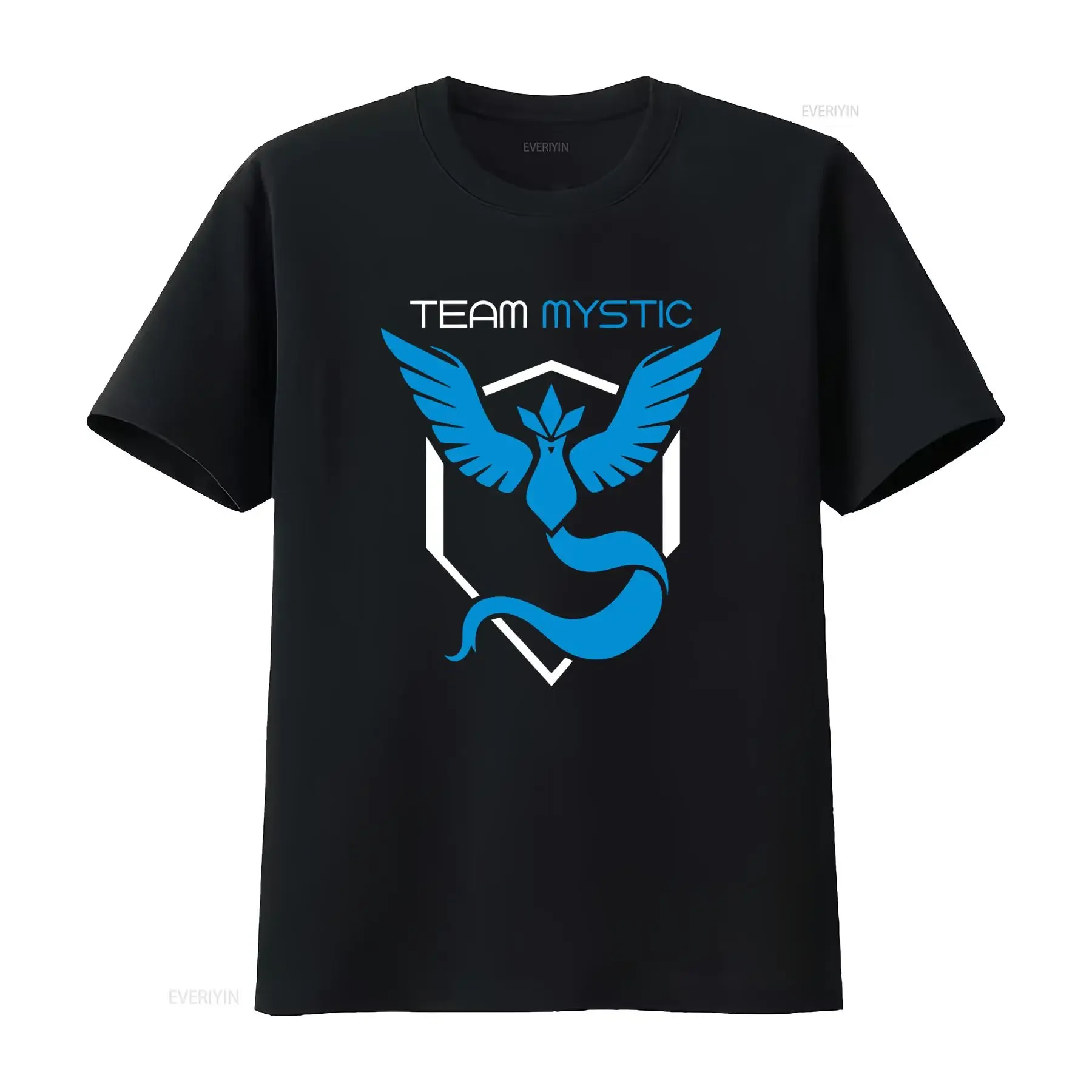 Camiseta Vintage Masculina Team Mystic Blue Symbol Fan Fun Poke Go Wisdom, Lavada, Confortável, Estilosa, Unissex, Versátil