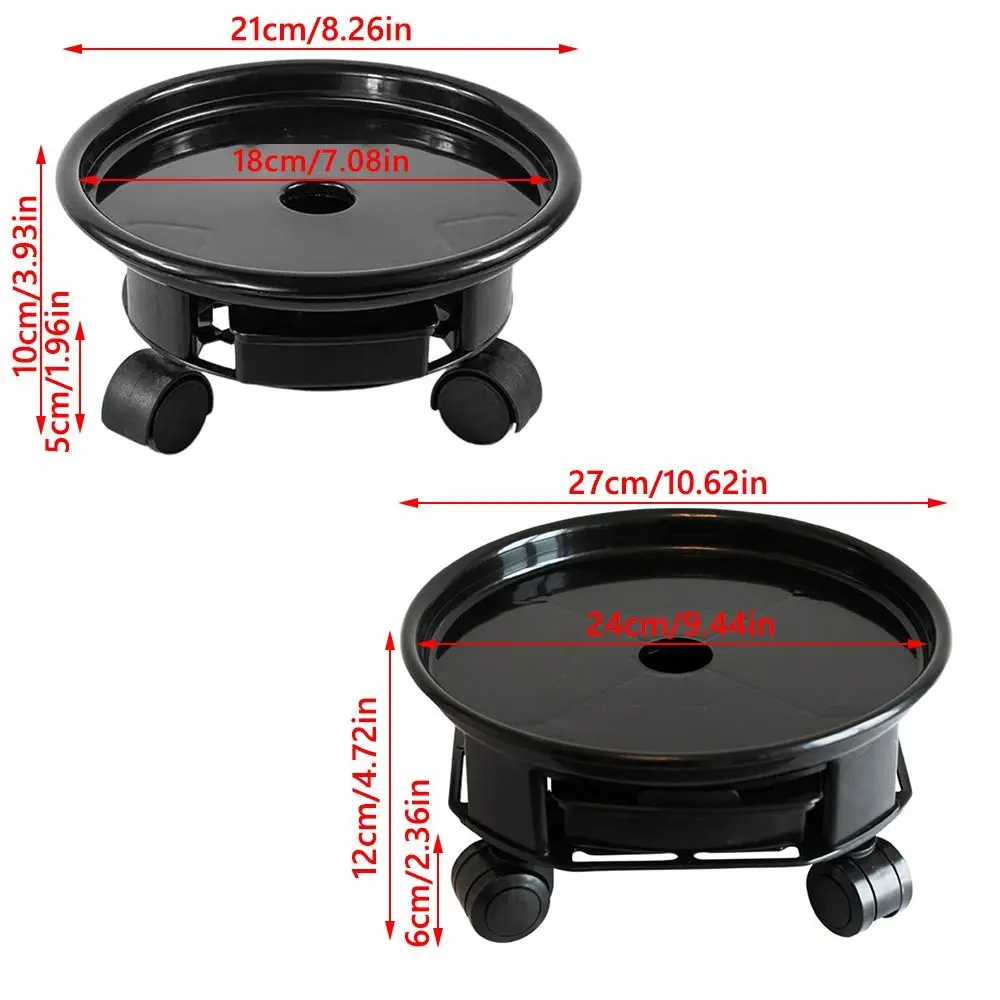 دائم المنقولة زهرة وعاء النبات صينية 360 درجة المتداول مع صينية المياه حامل النبات قاعدة اناء للزهور المحرك زهرة زارع الوقوف