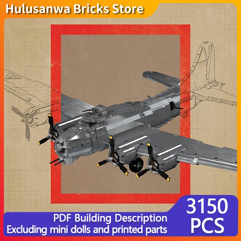 

B-17G Military Fighter Jets Model MOC Building Bricks War Equipment Modular Technology Gifts Holiday Assemble Children Toys Suit