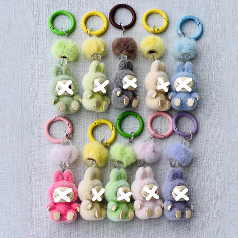 

Mini Keychain Doll Couple Keyring Kawaii Cartoon Creative Mobile Phone Pendant Charms Backpack Decoration Car Key Chain Gifts