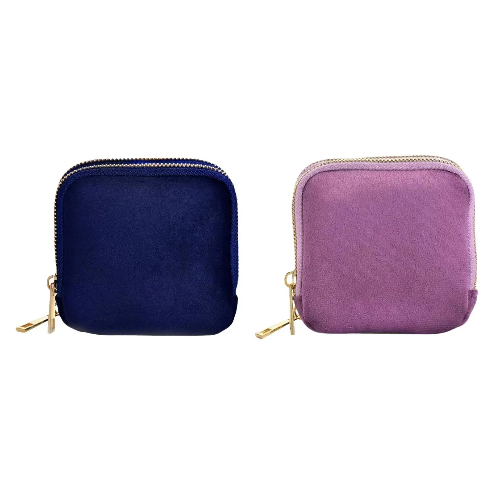 

Дорожный футляр для украшений, органайзер для колец и мелочей, портативный двухслойный мешочек из мягкого бархата для цепочек, для деловых поездок женщин