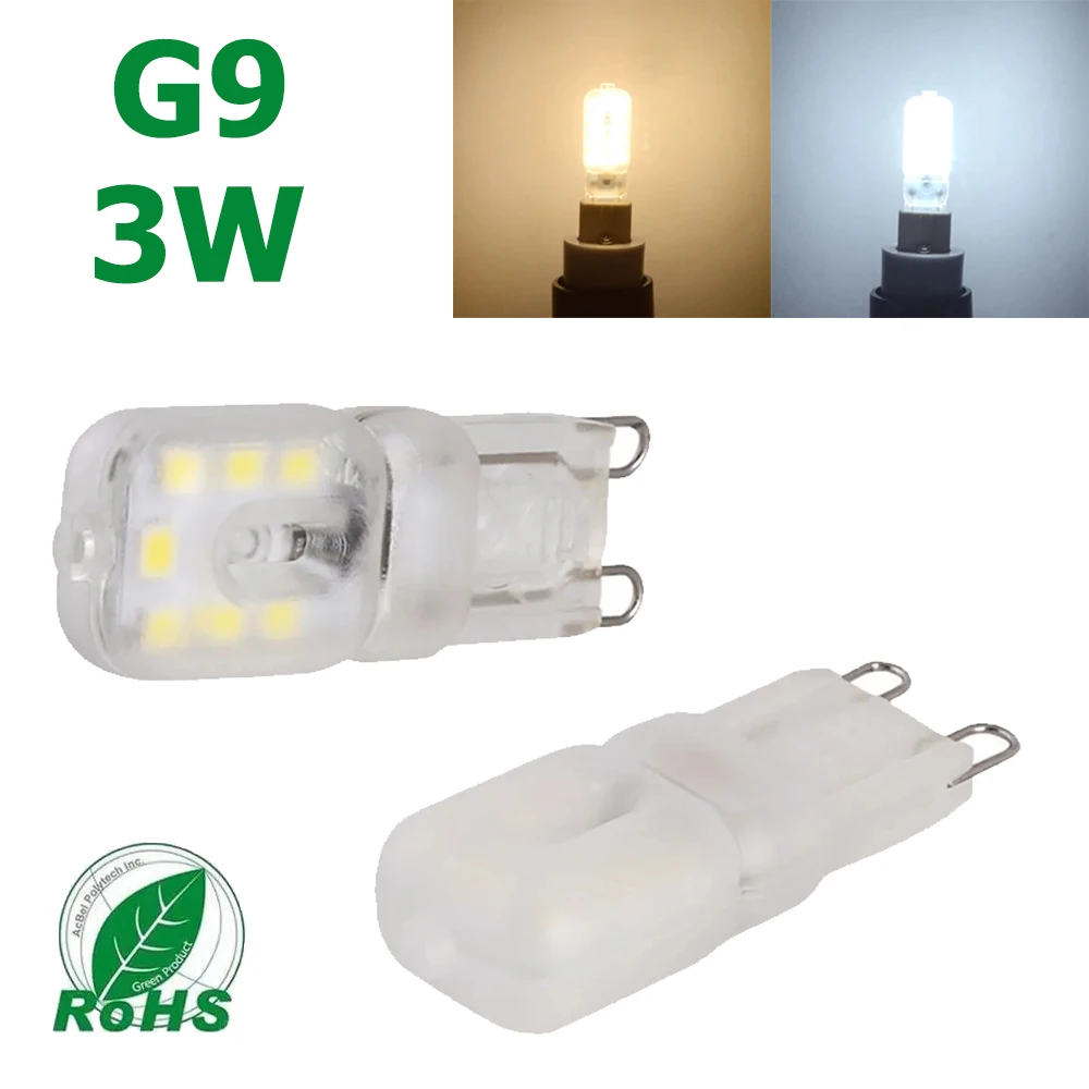 

Pop Mini G9 Светодиодная кукурузная лампа 3W 110V 130V 220V Холодный теплый белый свет 14 светодиодов Прозрачный корпус ПК 360 луч Lampada Smd2835 Для гостиной