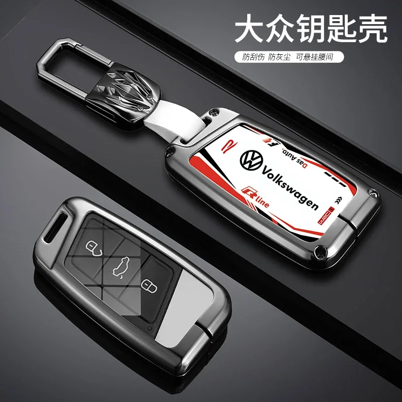 

Чехол-накладка из цинкового сплава для смарт-ключа автомобиля VW, защита от пыли, для Volkswagen VW Tiguan MK2, Magotan, Passat B8, CC, брелок для ключей
