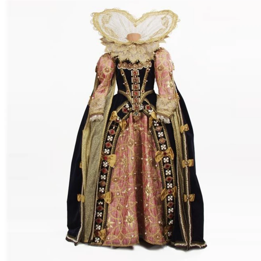 

1600s Baroque Gorgeous Borgia Dress Tudor Elizabethan Queen Visiting Costume Italian Renaissance Duchess Reception Ball Gown