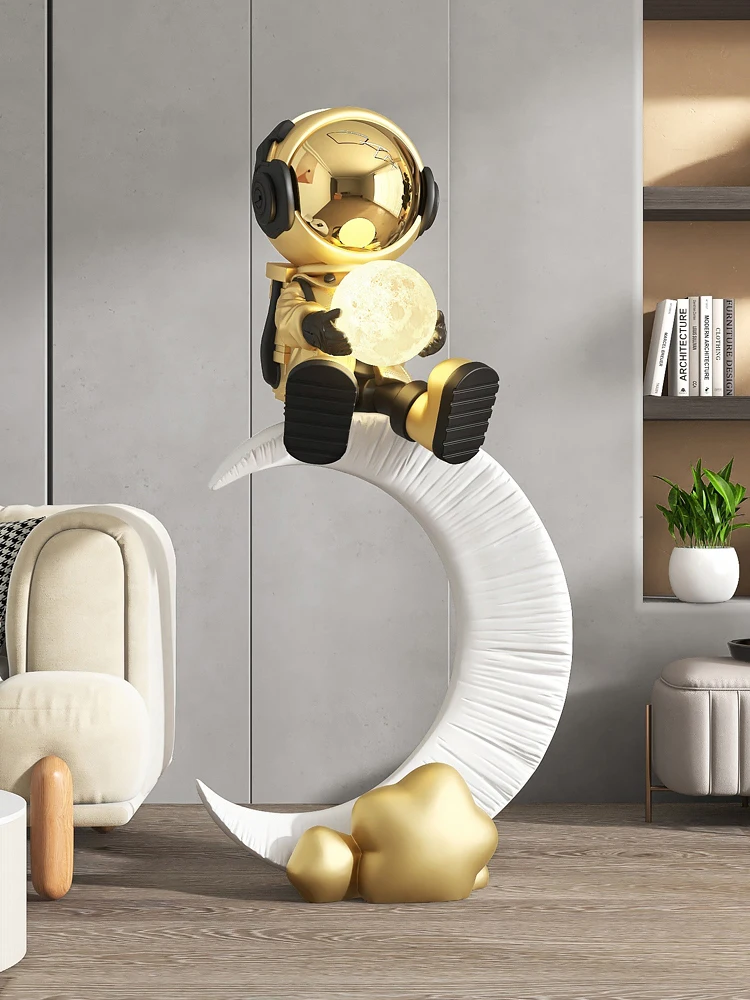Home Decor Astronaut Statues Floor Ornament Room Decor Sculptures Living Room Large Floor Art Decor Figurines Housewarming Gifts