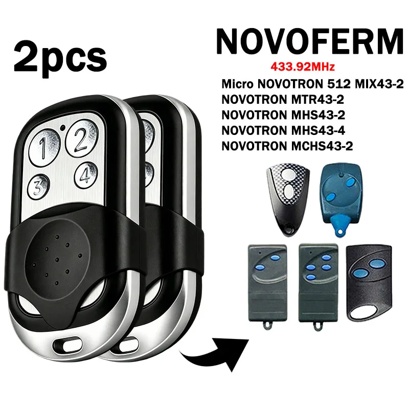 For NOVOFERM Remote Control 433.92MHz Micro NOVOTRON 512 MIX43-2 MTR43-2 MHS43-2 MHS43-4 MCHS43-2 Garage Door Remote Opener