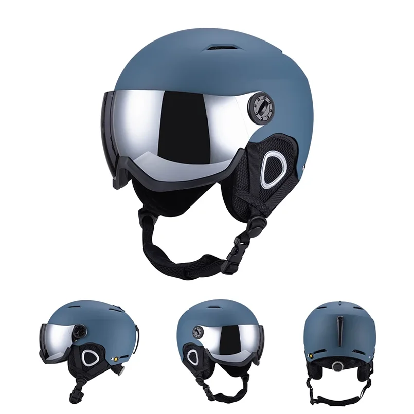 Skiing Helmet with Goggles Warm Helmet ABC+EPS High-Quality Ski Helmet Outdoor Sports Ski  Skateboard Helmet