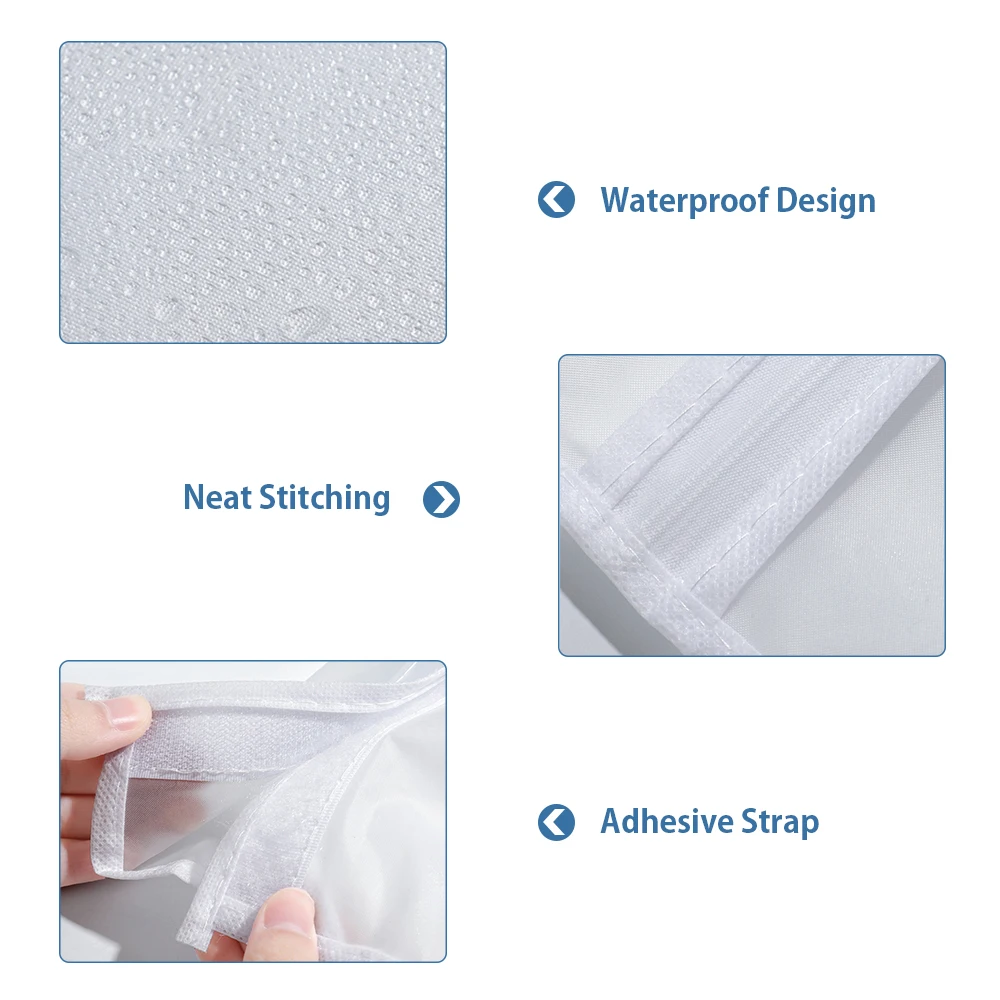 1-5Pcs Garment Clothes Cover Translucent Dress Clothes Clothing Dust Cover Hanging Storage Bag with Full Zipper For Wardrobe - Image 3