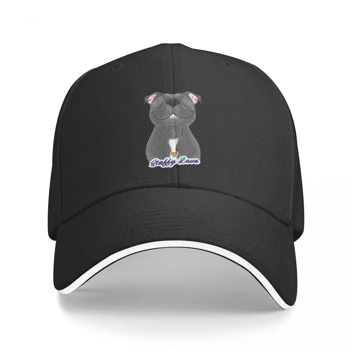 Smiling Blue Staffy Dog (stafford) Staffy Love Baseball Cap New In The Hat black New Hat Luxury Brand Women's Men's