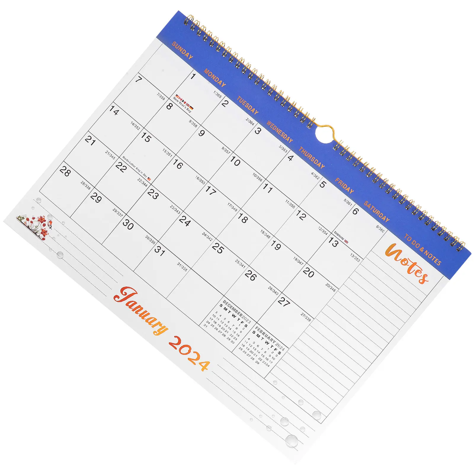 

Household Wall Calendar Monthly Hanging Calendar with Clear Printed Dates and Blank Planning Space for Office Home Daily Use