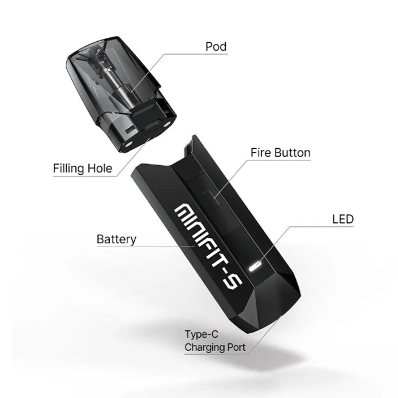 الأصلي justxenon Minifit S جراب عدة Vape القلم 12 واط 420 مللي أمبير بطارية 1.9 مللي جراب خرطوشة 0.8ohm شبكة لفائف السجائر الإلكترونية عدة