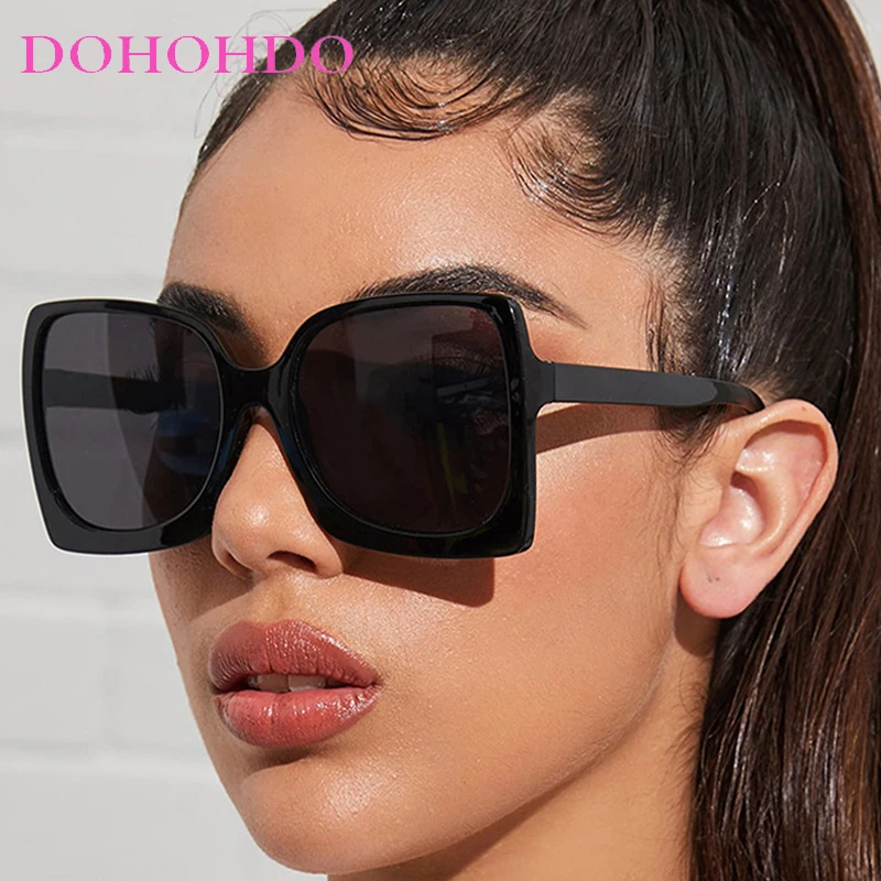 

Luxury Brand Designer Oversize Square Butterfly Frame Sunglasses Women Vintage Trendy Travel Driving Shades Sunglass Men UV400