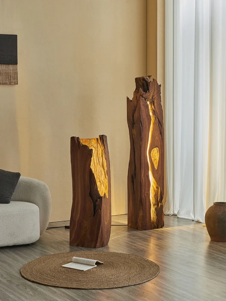 Wabi Sansan Wind Solid Wood Hot el Art Ligh ting Medi eval Ambient Li ght Homestay