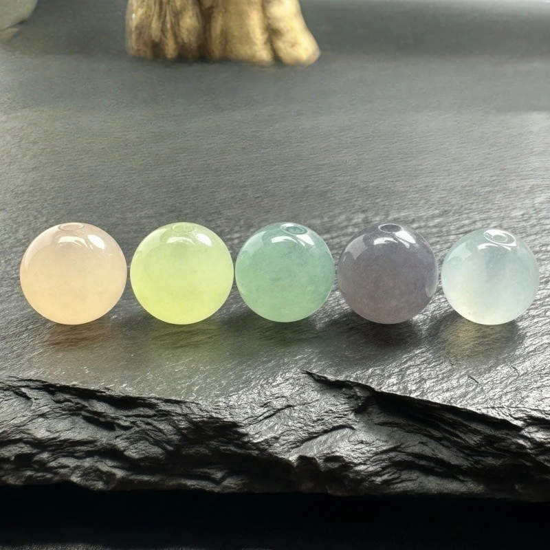 Natural Multiple colors available Jade Beads DIY Bracelet Bangle Charm Jadeite Jewellery Accessories Amulet Gift Customized