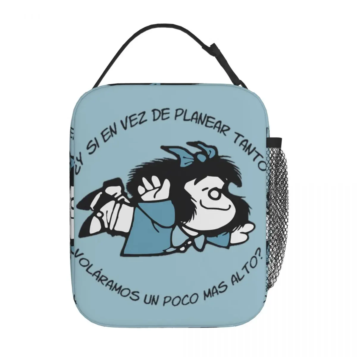 Mafalda Feminista Frases Humor Thermal Insulated Lunch Bags for Picnic Portable Food Bag Men Women Cooler Thermal Lunch Boxes