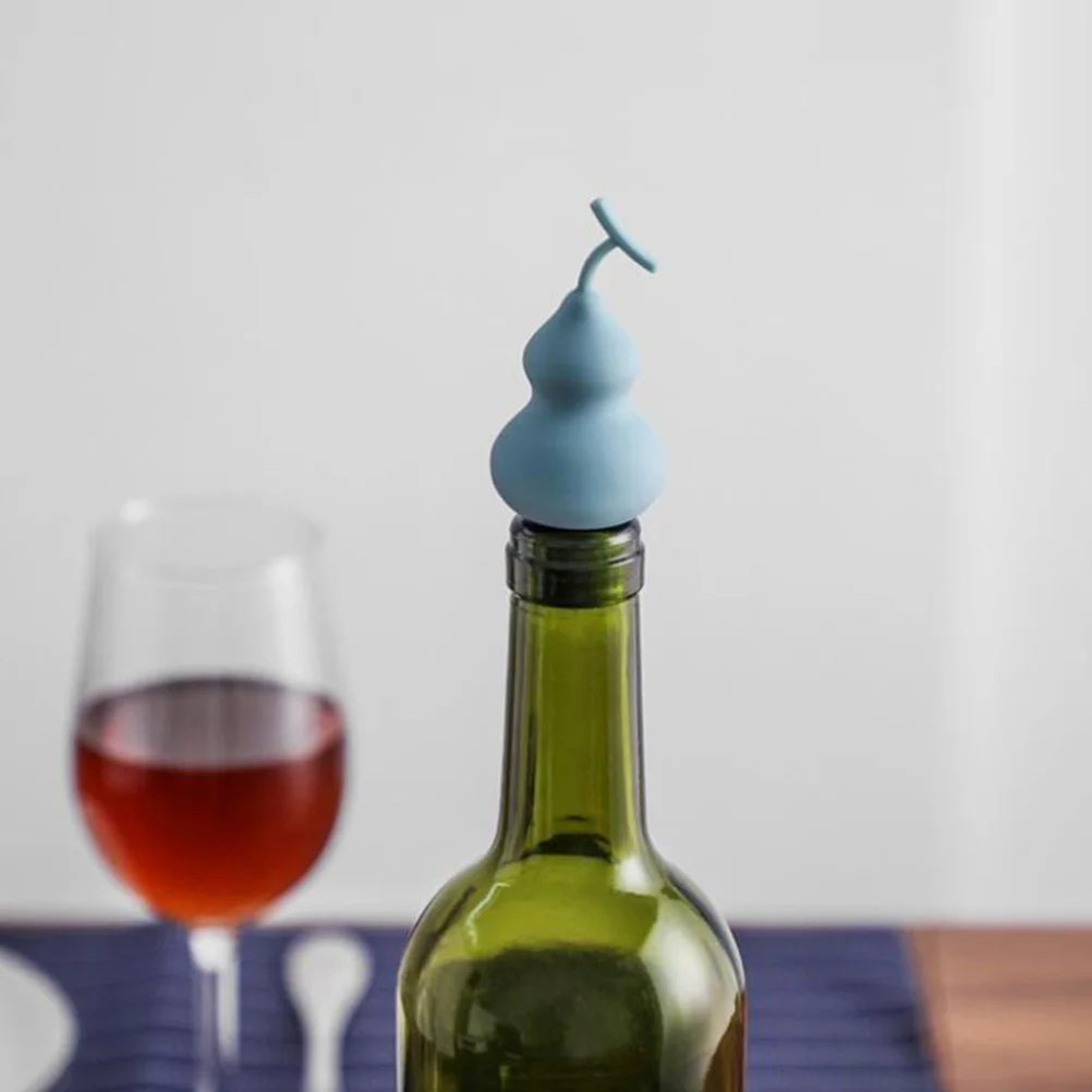 

2 Pcs Cork Wine Bottle Stopper Christmas Unbreakable Corks Sealing Stoppers Caps Plug Silicone