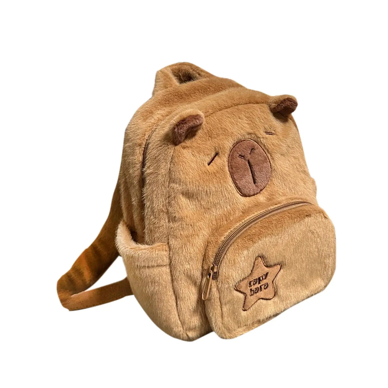 Capybara Plush Backpack Fashion Cute Rucksack Travel Backpack Cartoon School Bag Bookbag for Student Women Adults College Girls