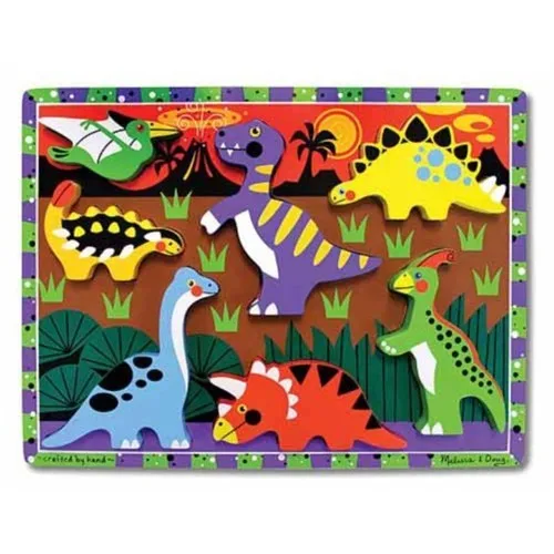 Melissa & Doug Wood Plump Jigsaw-Dinosaurs