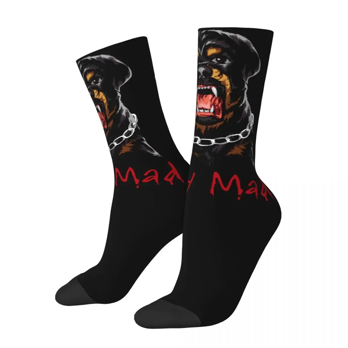 Cool Rottweiler Angry Dog Socks Merch All Seasons Super Soft Middle Tube Socks Surprise Gift for Rottweiler Dog Pet Owner Lover